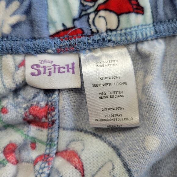 Disney Stitch Holiday Christmas Jogger Pants Size 2X - Picture 3 of 8